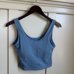 Klassy Network Blue Crop Top Tank